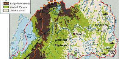 الخريطة الجغرافية رواندا