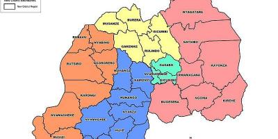 خريطة رواندا القطاعات