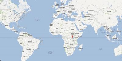 خريطة رواندا في العالم