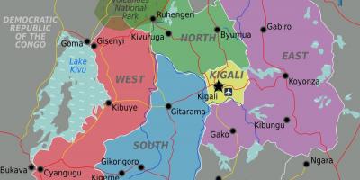 خريطة كيغالي في رواندا